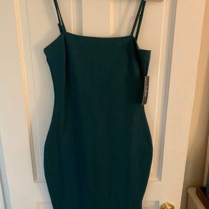 Lulu's Paulina Forest Green Bodycon Midi Dress